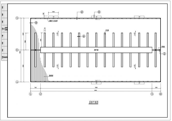 无锡市某钢材厂45米双跨钢结构库房结构设计CAD图纸_图1