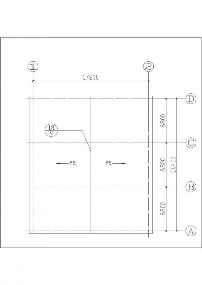 武汉市某工厂190平米单层钢结构自行车棚建筑设计CAD图纸_图1