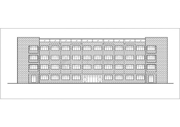 广州市某工厂占地920平米4层砖混结构办公楼全套建筑设计CAD图纸-图一