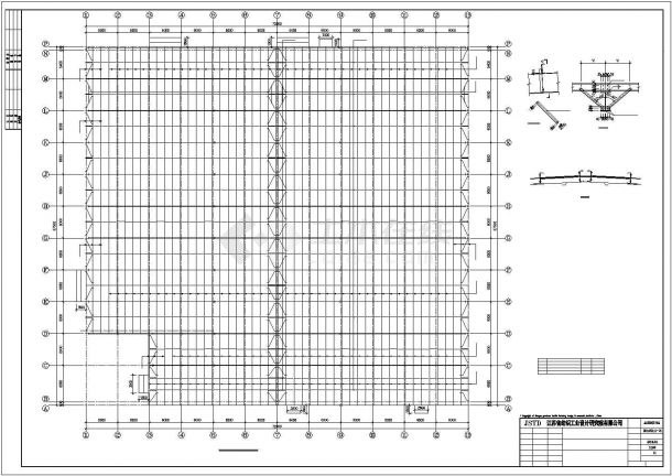 长春市某钢材厂单层门式钢结构厂房全套结构设计CAD图纸-图二