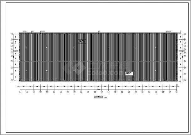 包头市某钢铁厂4900平米单层钢结构厂房建筑结构设计CAD图纸-图一