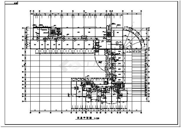 某七层办公楼设计施工cad图纸-图二