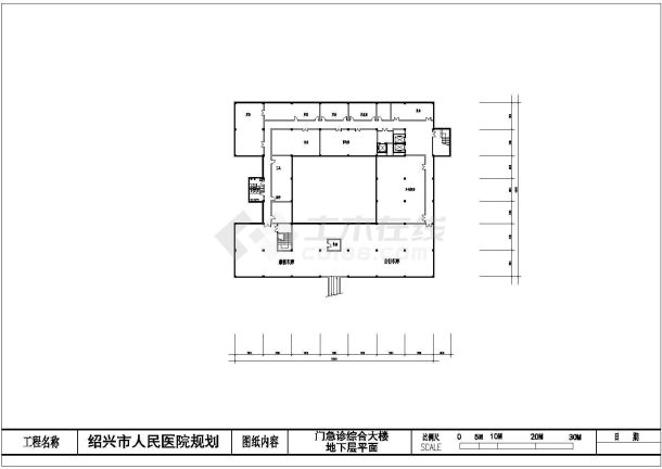 医院设计_某12层人民医院规划建筑方案CAD图-图一