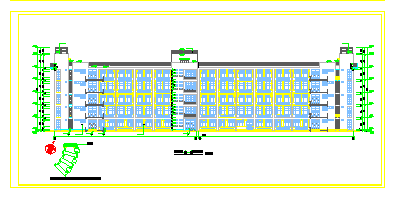 某技术学院教学楼建筑cad施工图纸