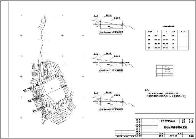 110kV变电站GIS布置平面布置CAD图纸_图1