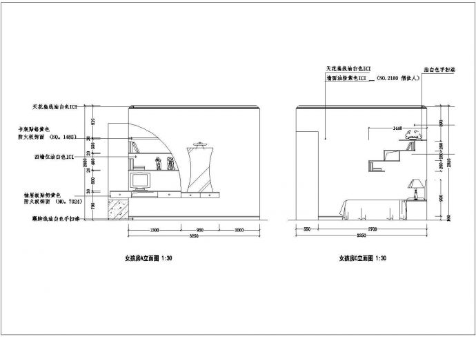 某市中南锦城两室两厅室内家装设计cad方案施工图_图1