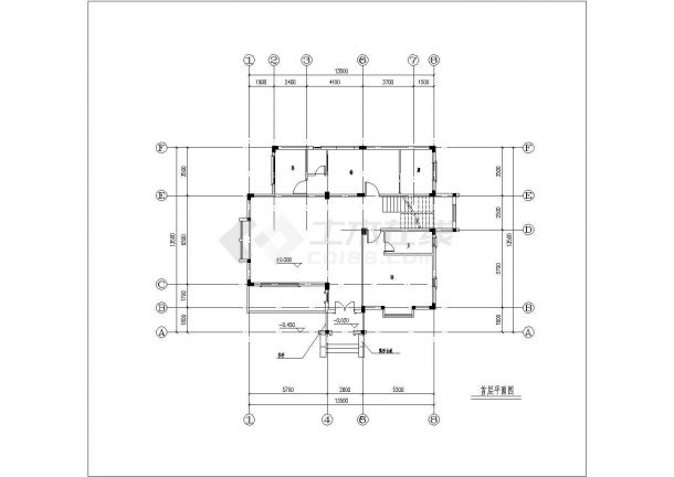 乌鲁木齐市某现代化村镇3层砖混结构独栋别墅建筑设计CAD图纸-图一