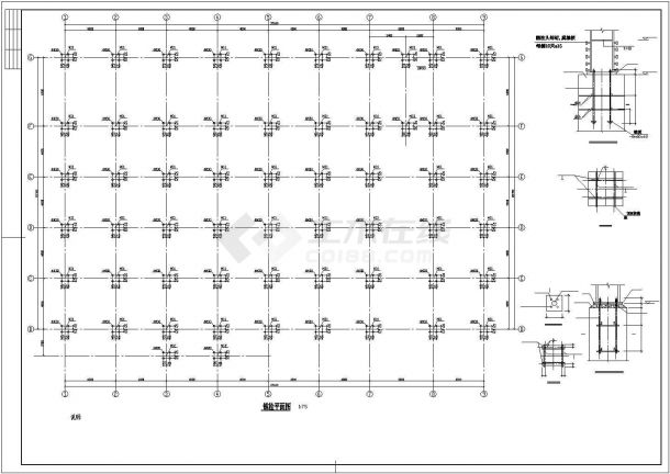 常熟开发区多层钢结构厂房全套结构施工cad图-图二