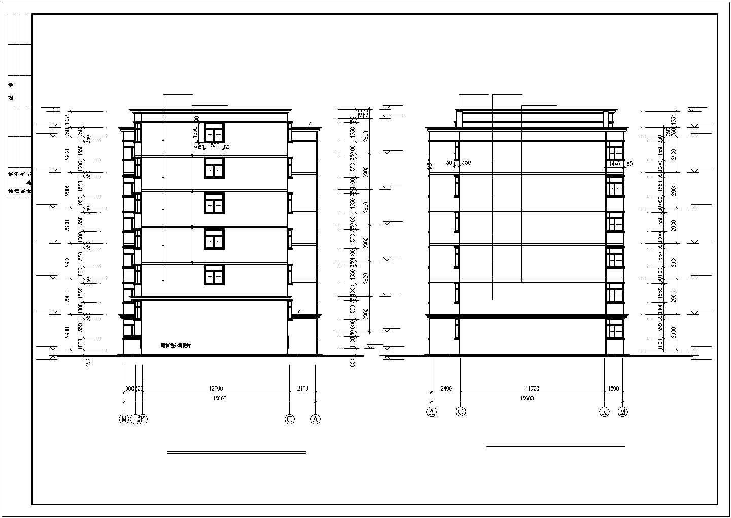 【最新】某小区六层住宅建筑设计CAD图纸
