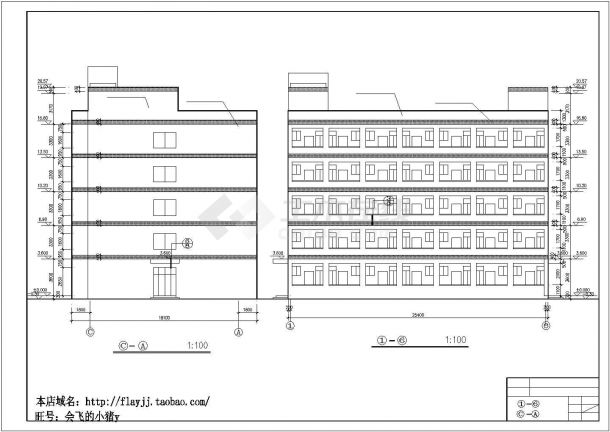 【最新】某电子厂宿舍楼建筑设计CAD图纸-图一