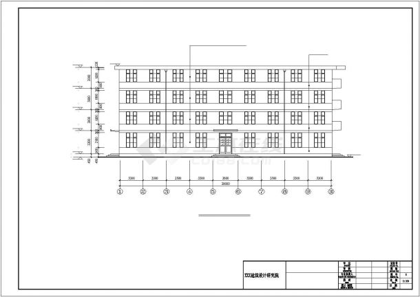 【最新】某4层职工宿舍楼建筑设计CAD图纸-图一