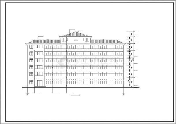 【最新】某6层办公宿舍综合楼建筑设计CAD图纸-图一