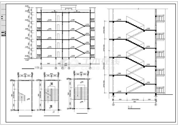 【最新】某砖混职工宿舍楼建筑设计CAD图纸-图一