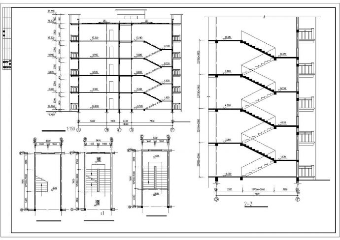 【最新】某砖混职工宿舍楼建筑设计CAD图纸_图1