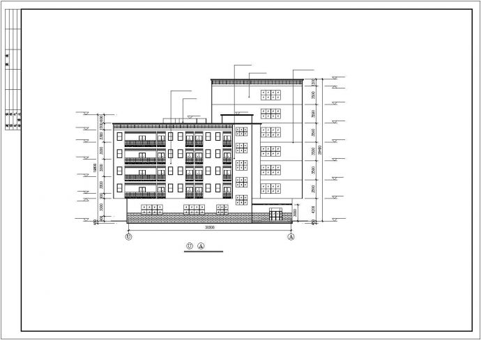 【最新】某公司办公宿舍楼建筑设计CAD图纸_图1