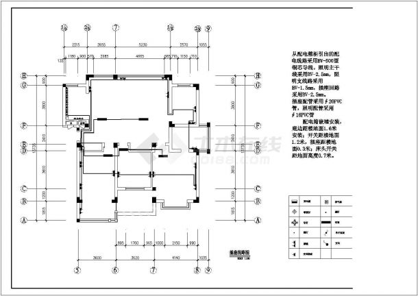 安徽省某实验教育集团某学校宿舍楼室内装饰cad设计图-图二