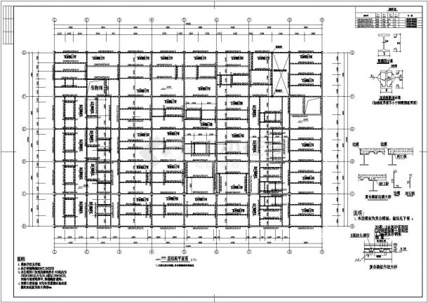 某多层钢框架结构厂房设计cad全套结构施工图（含设计说明）-图一