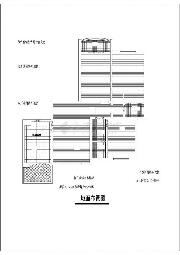 常州市某小区3房两厅户型全套装修施工设计CAD图纸-图二