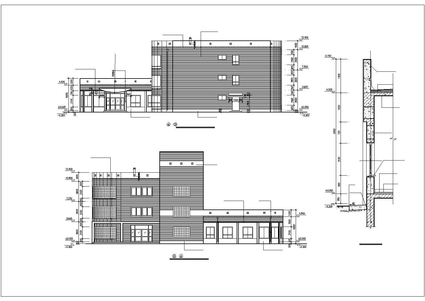 某私立幼儿园2250平米3层框架结构教学楼建筑设计CAD图纸