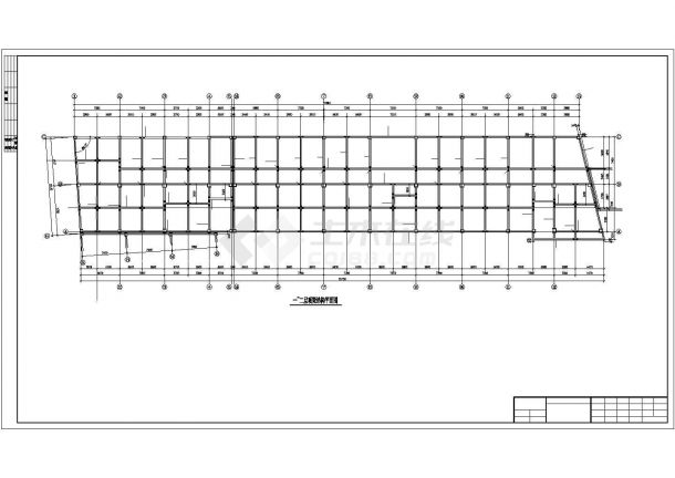 镇江市某工业区4层框架结构研发办公楼结构设计CAD图纸-图二