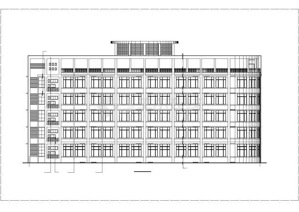 郑州某职业学校6200平米五层框架结构教学楼建筑设计CAD图纸-图一
