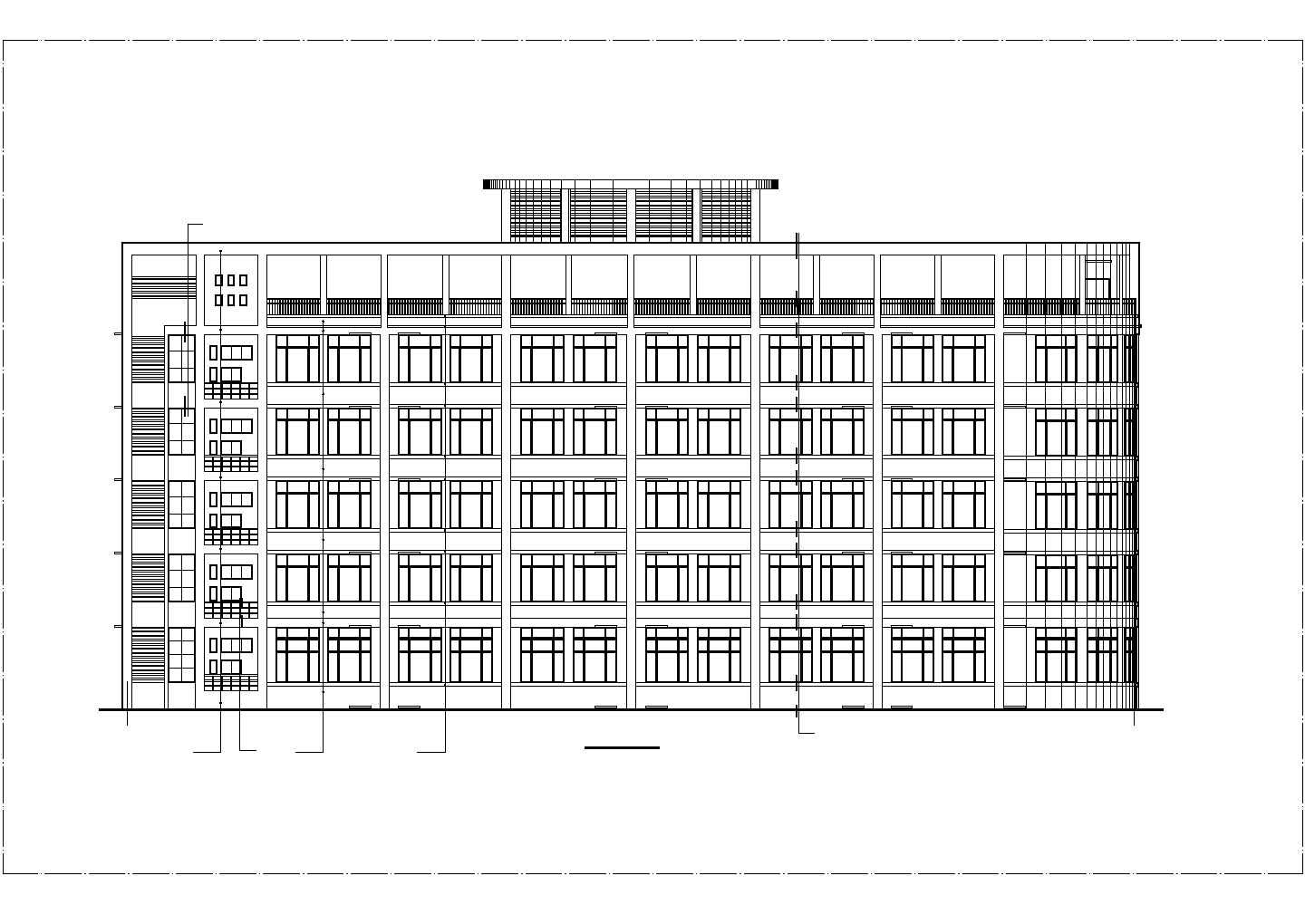 郑州某职业学校6200平米五层框架结构教学楼建筑设计CAD图纸