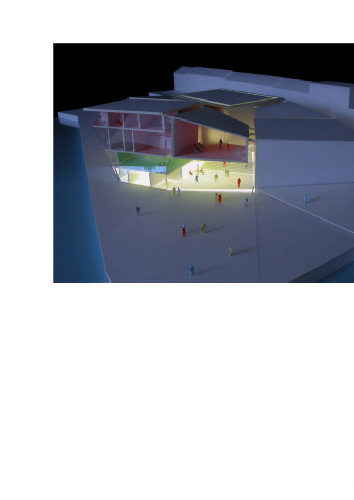 挪威北部港湾城市公共艺术文化建筑模型图_图1