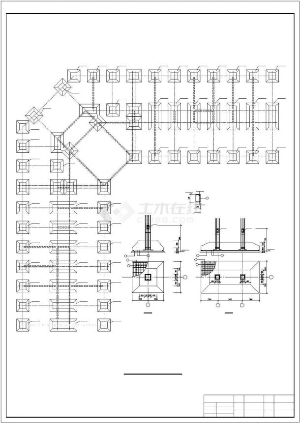 贵阳市某商圈5层框架结构商务酒店全套结构设计CAD图纸-图一