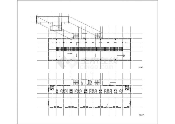 4740平米7层框混结构商住公寓楼建筑设计CAD图纸（1-2层商用）-图一