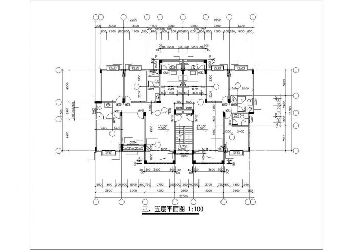 3100平米7层砖混结构住宅楼建筑设计CAD图纸（不含地下室）_图1