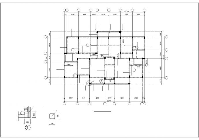 济南市某小区2000平米7层框混结构住宅楼全套结构设计CAD图纸_图1