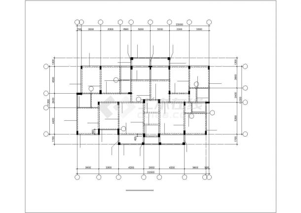 济南市某小区2000平米7层框混结构住宅楼全套结构设计CAD图纸-图二