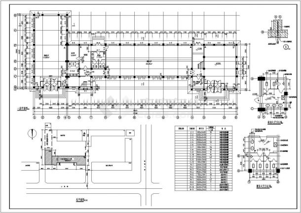武汉市某办公楼720平米五层框架结构办公楼建筑设计CAD图纸-图一
