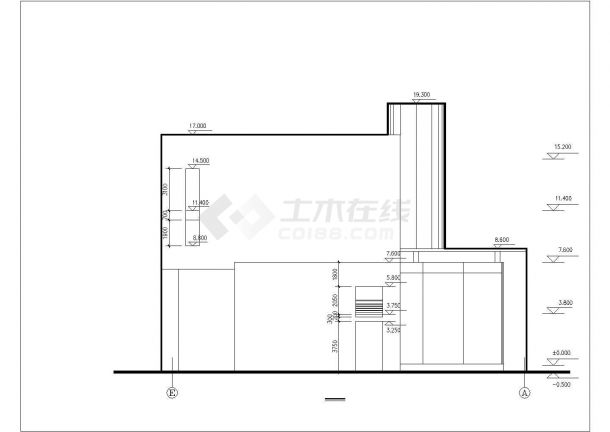 珠海市某工厂5900平米四层框架结构办公楼全套建筑设计CAD图纸-图一