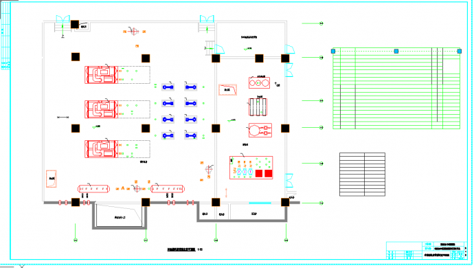 某地多层制冷机房冷热源系统暖通施工图_图1