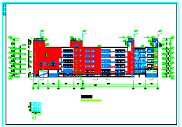 某中学教学楼综合楼建筑设计cad施工图纸-图二