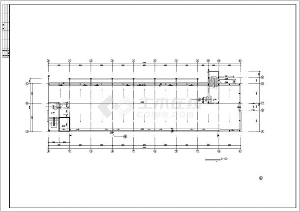 无锡市某事业单位4900平米五层框架结构办公楼建筑设计CAD图纸-图二