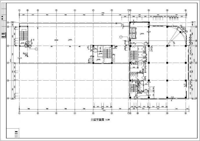郑州某科技园1.2万平米11层框架结构写字办公楼建筑设计CAD图纸_图1