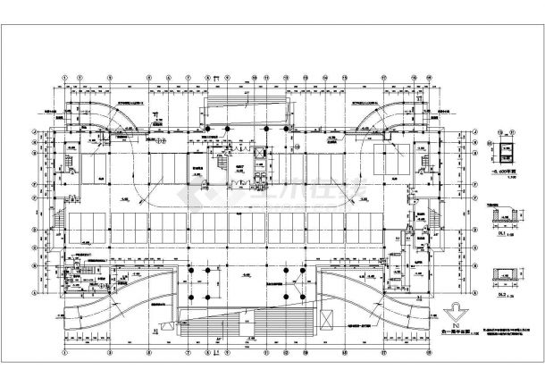 淮北市某市政单位1万平米10层框架结构办公楼建筑设计CAD图纸-图一