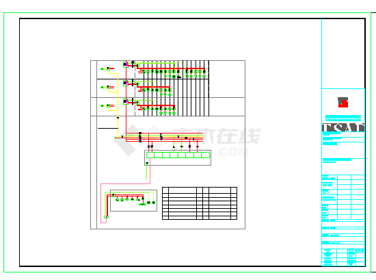 贵州棚户区改造配套小学教学楼电气施工图CAD详图-图一