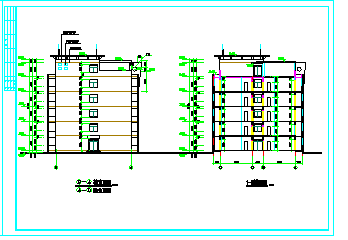 某中学宿舍楼建筑cad施工设计图纸-图一