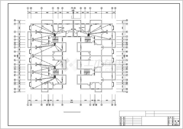 苏州某商场多层商住楼全套水电施工设计cad图纸-图二