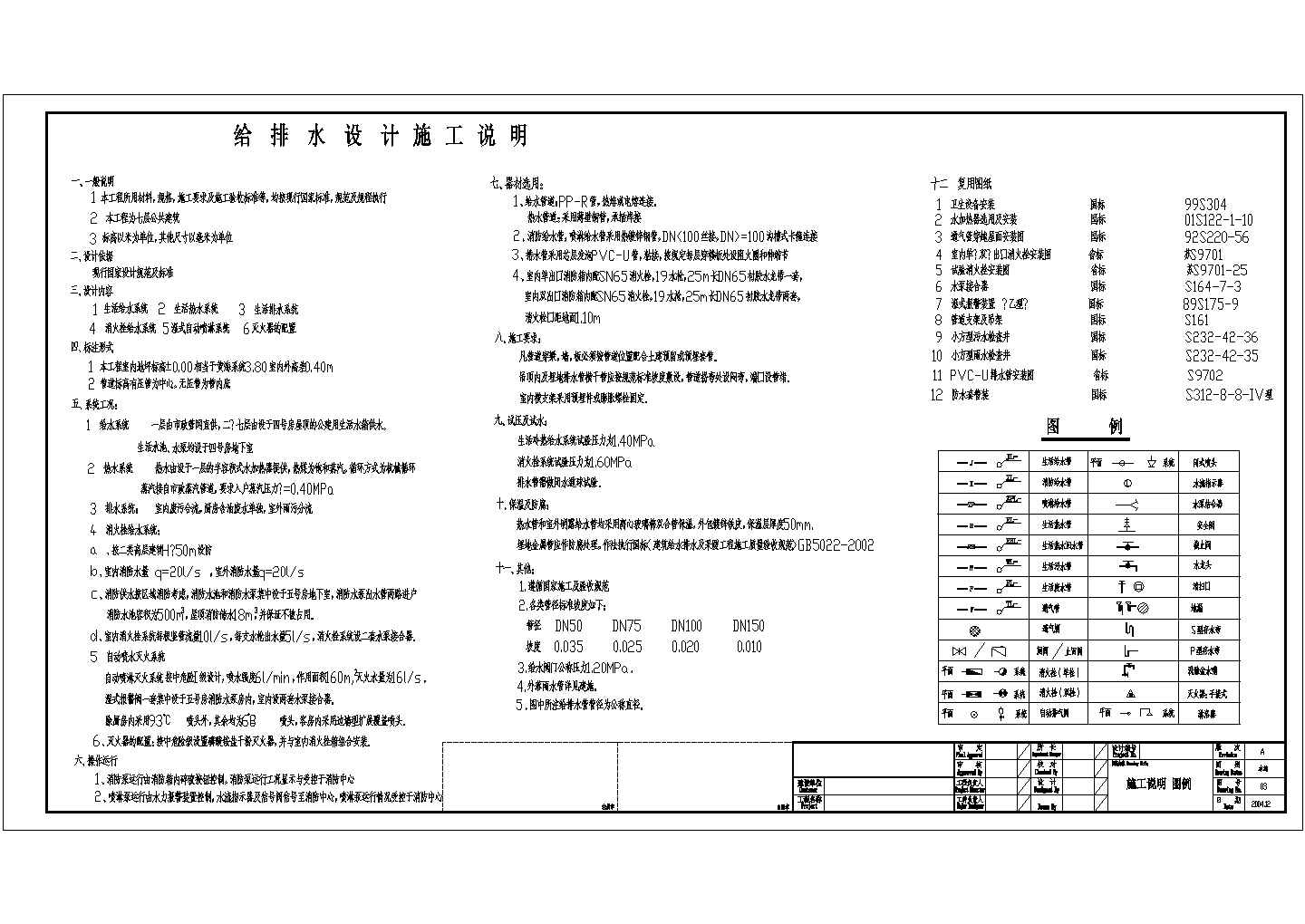 丹阳某四星级大酒店包间全套施工设计cad图(含室内热水系统图)