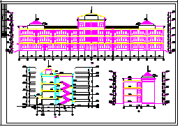 三丁小学教学综合楼建筑设计施工CAD图纸_图1