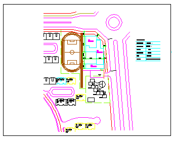 小学建筑设计施工CAD图(总图)-图一