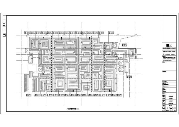 苏城大厦高层办公楼底板采暖设计CAD图纸-图二