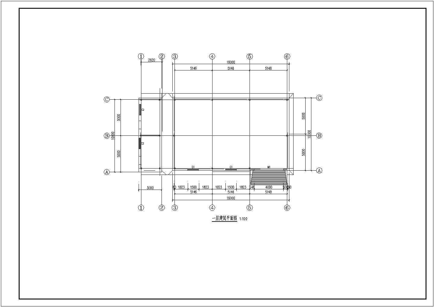 某地单层轻型钢结构简易房建筑结构设计全套CAD施工图(含门窗表)