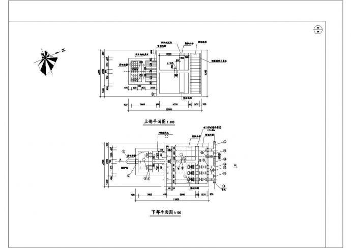 某地大型化工园埋式泵站全套施工设计cad图纸_图1
