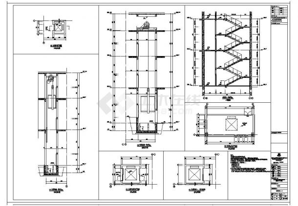 某三层框架结构丁类厂房建筑施工cad图纸-图一