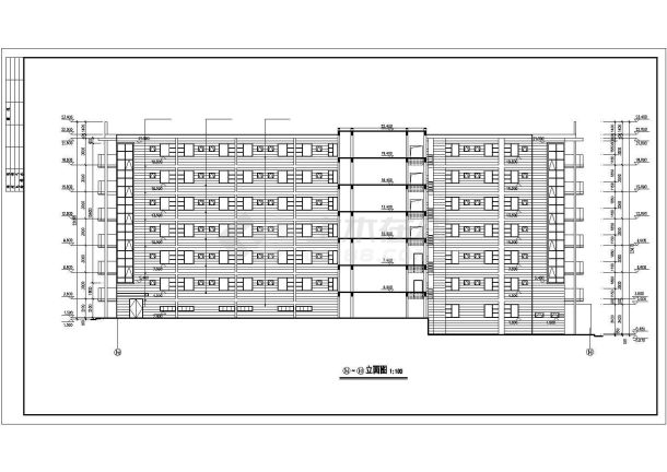 某商务办公学生公寓综合楼建筑设计CAD图纸-图一